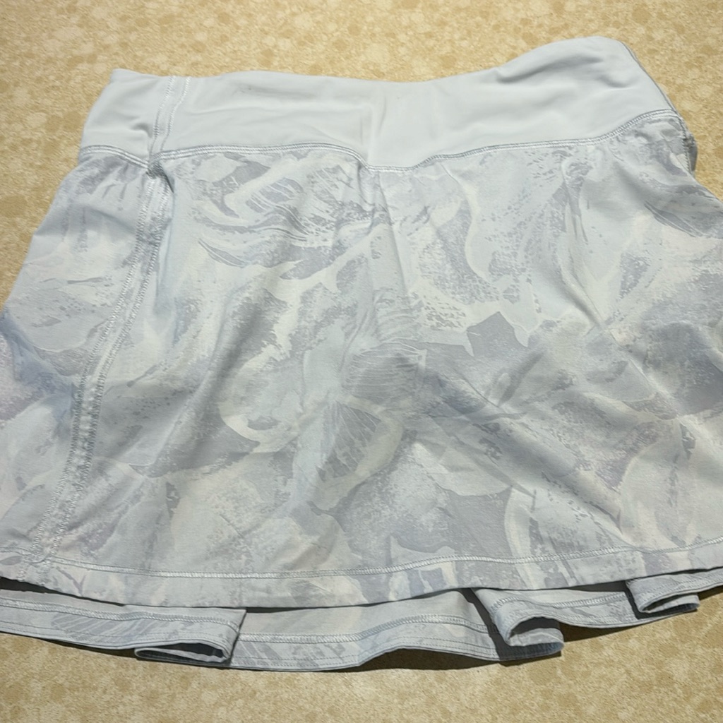 Women’s Lulu Lemon White Camo Tennis Skirt